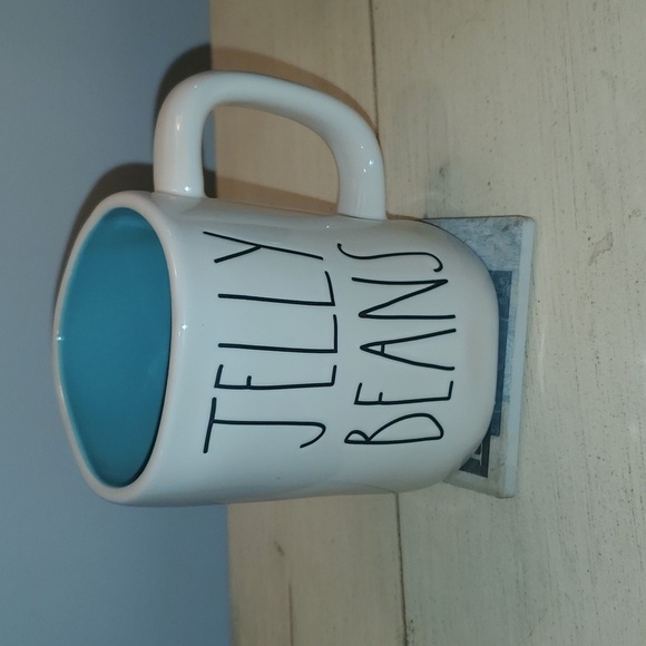 RAE DUNN JELLY BEANS TEAL SPRING EASTER FARMHOUSE MUG - Picture 1 of 4